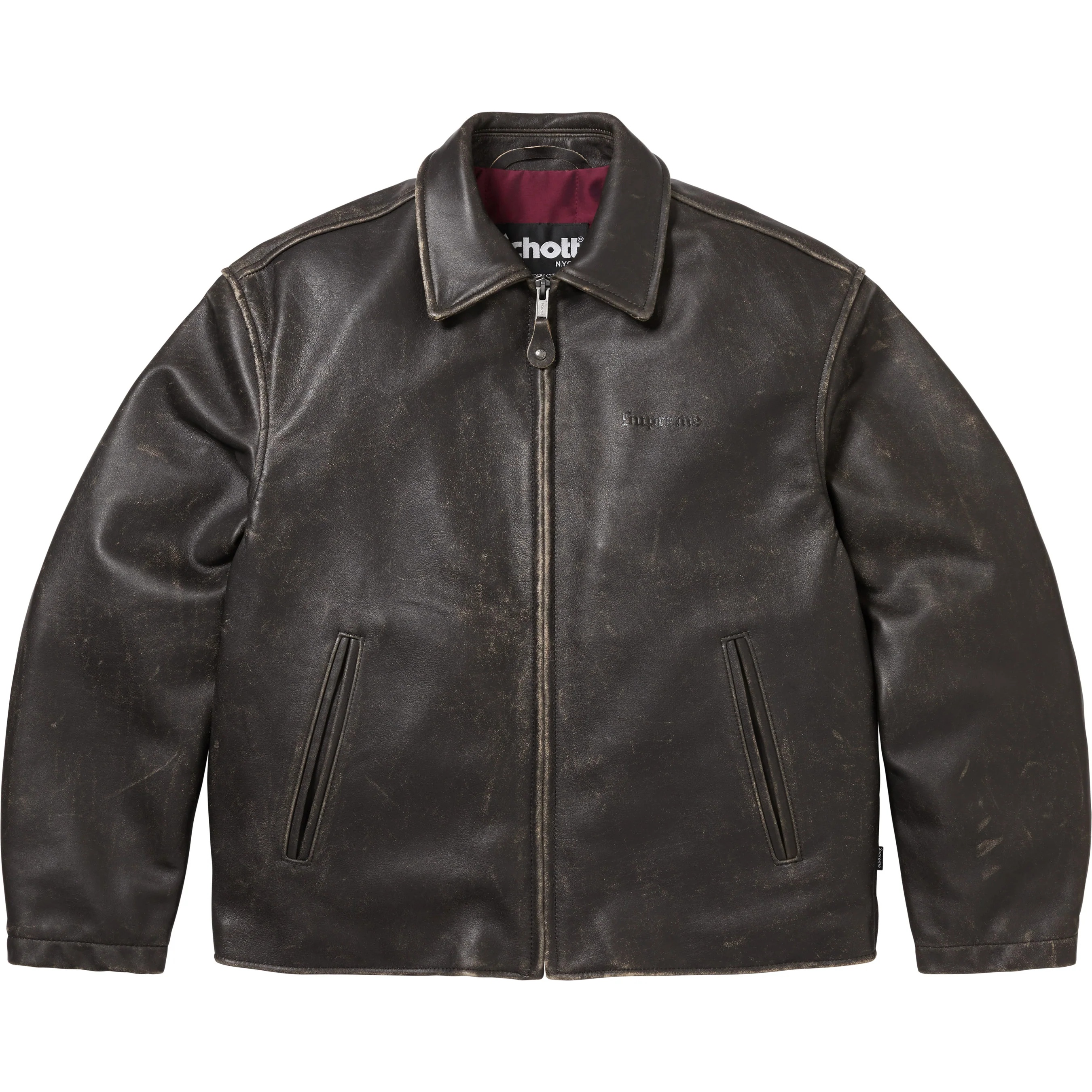 Supreme®/Schott® Leather Racer Jacket view 12